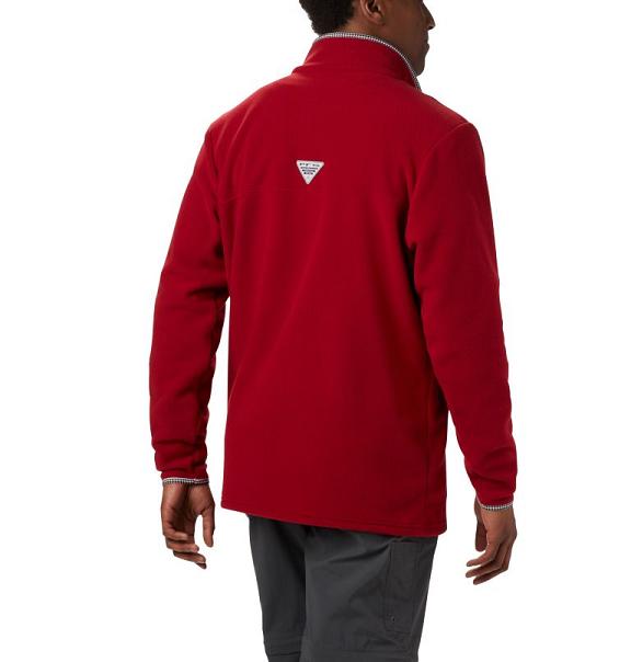 Columbia Collegiate PFG Fleece Jacket Red For Men's NZ18279 New Zealand